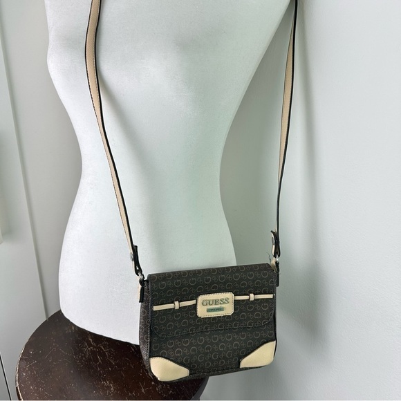 Guess Brown Crossbody Monogram Purse - Picture 2 of 9